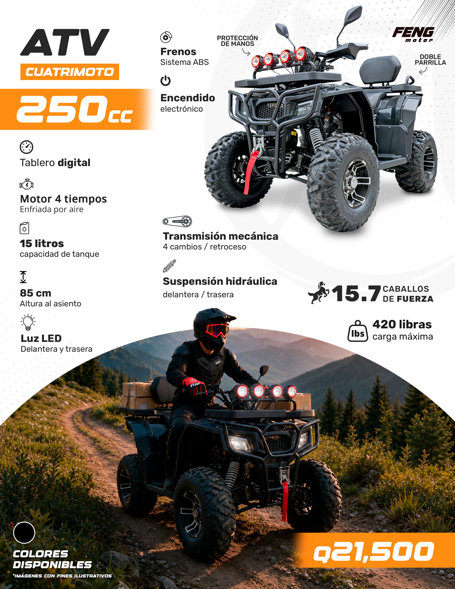 ATV 250 DOBLE PARRILLA