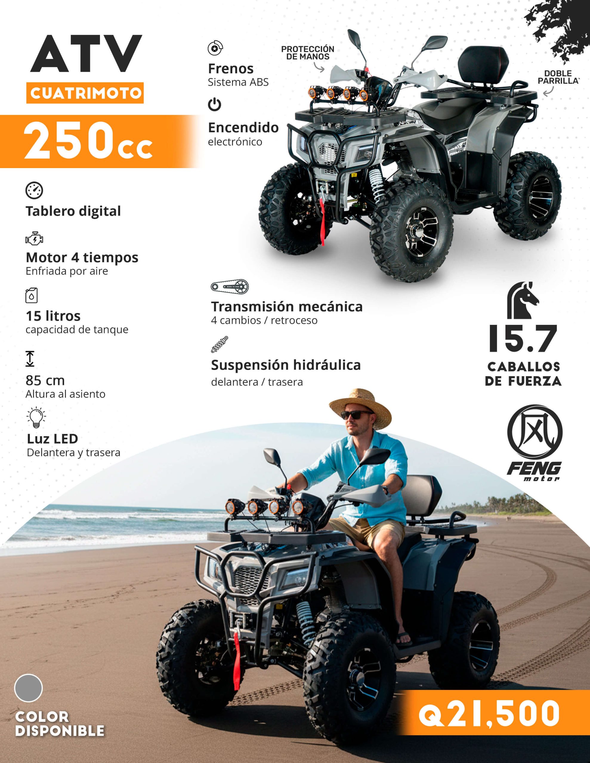 ATV 250 DOBLE PARRILLA